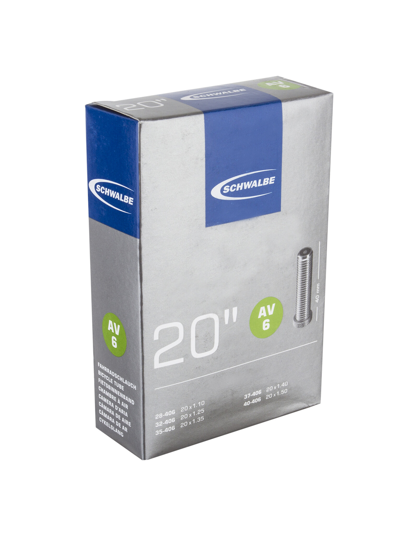 Schwalbe Tube Schwalbe 20x1.1-1.35" (406x28/40) 40 mm SV