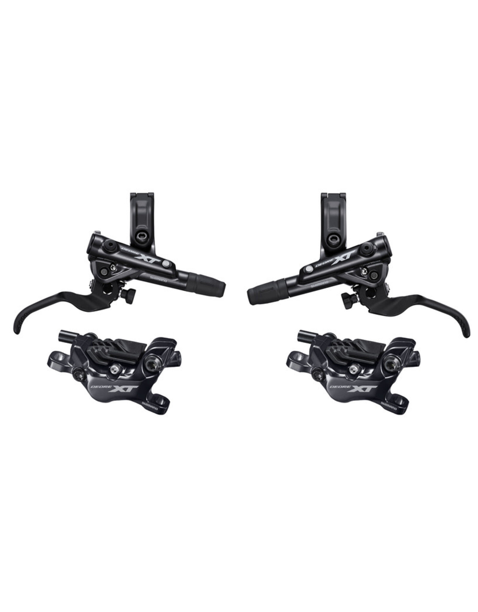 Shimano Disc Brake Set Shimano Deore XT BL-M8100 (L&R), BR-M8120(F&R), Dual Piston Metal Finned Pads Black