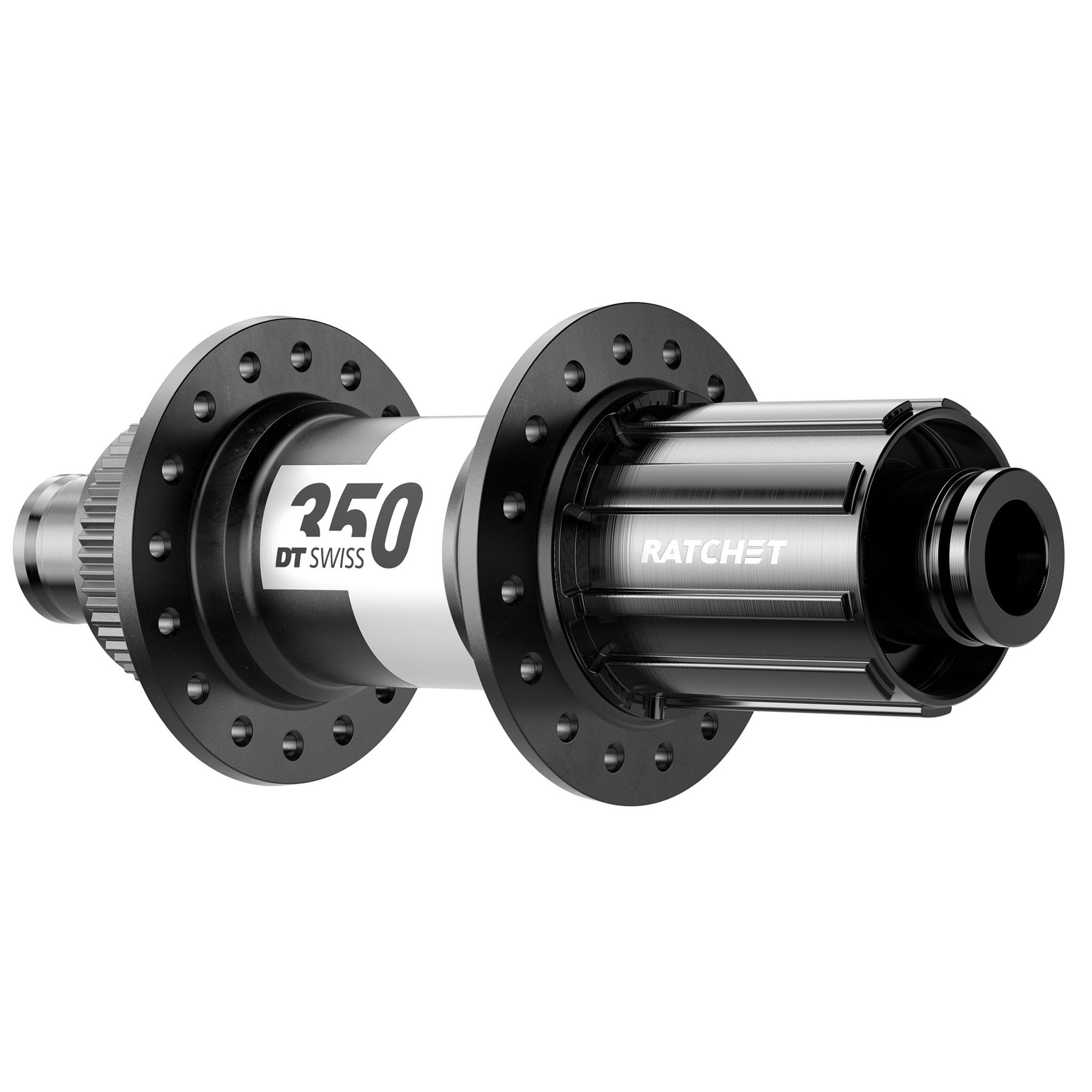 Moyeux Arrière DT Swiss 350 - 12x142mm, XDR, Freinage CL, 24 Trous, Noir