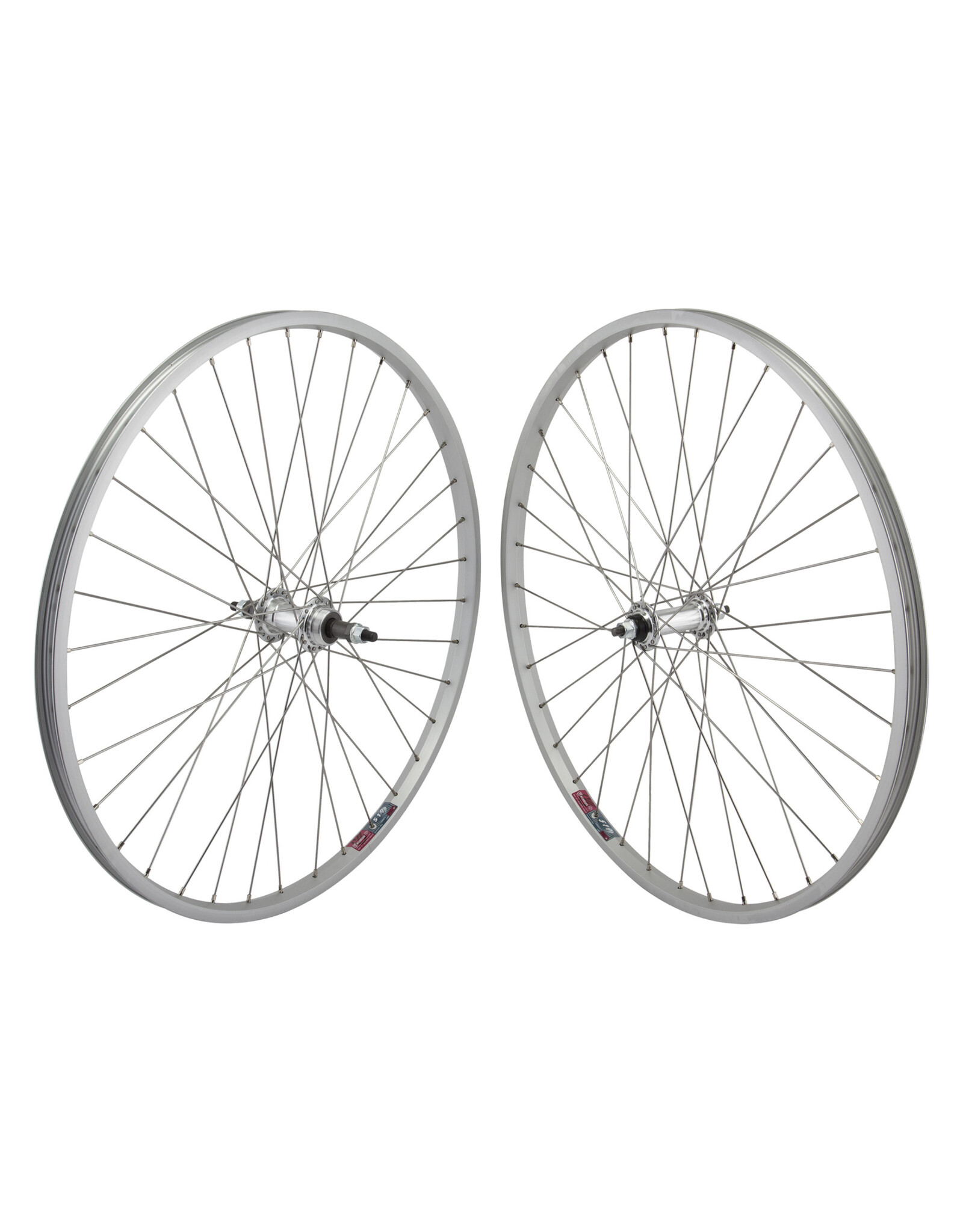 Wheel Set 26x1.5" Alloy 36h B/O 5/6/7-SP FW Silver