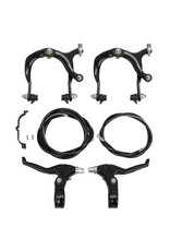 Brakeset Sunlite MX Alloy Front & Rear Calipers & Levers Black