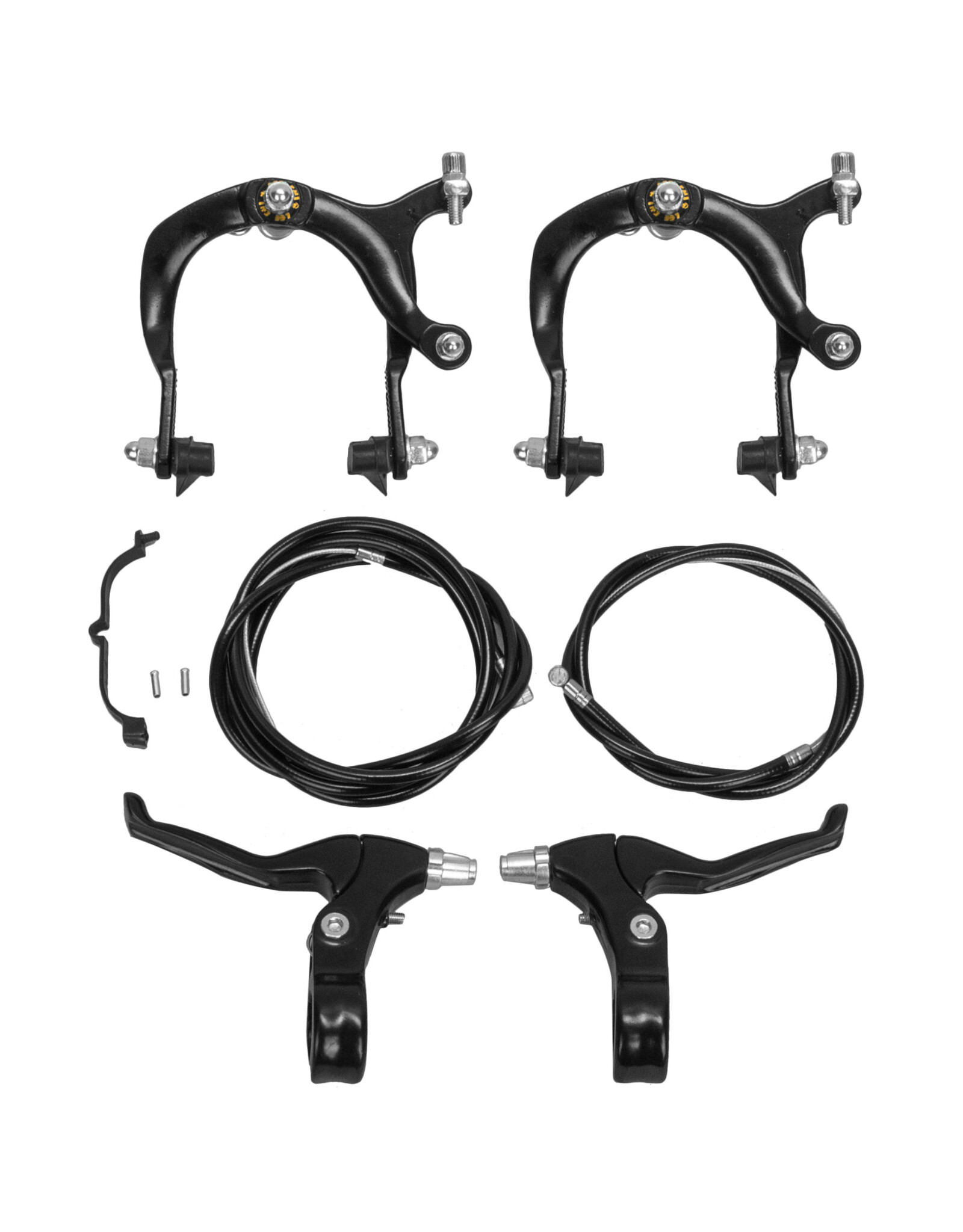 Brakeset Sunlite MX Alloy Front & Rear Calipers & Levers Black
