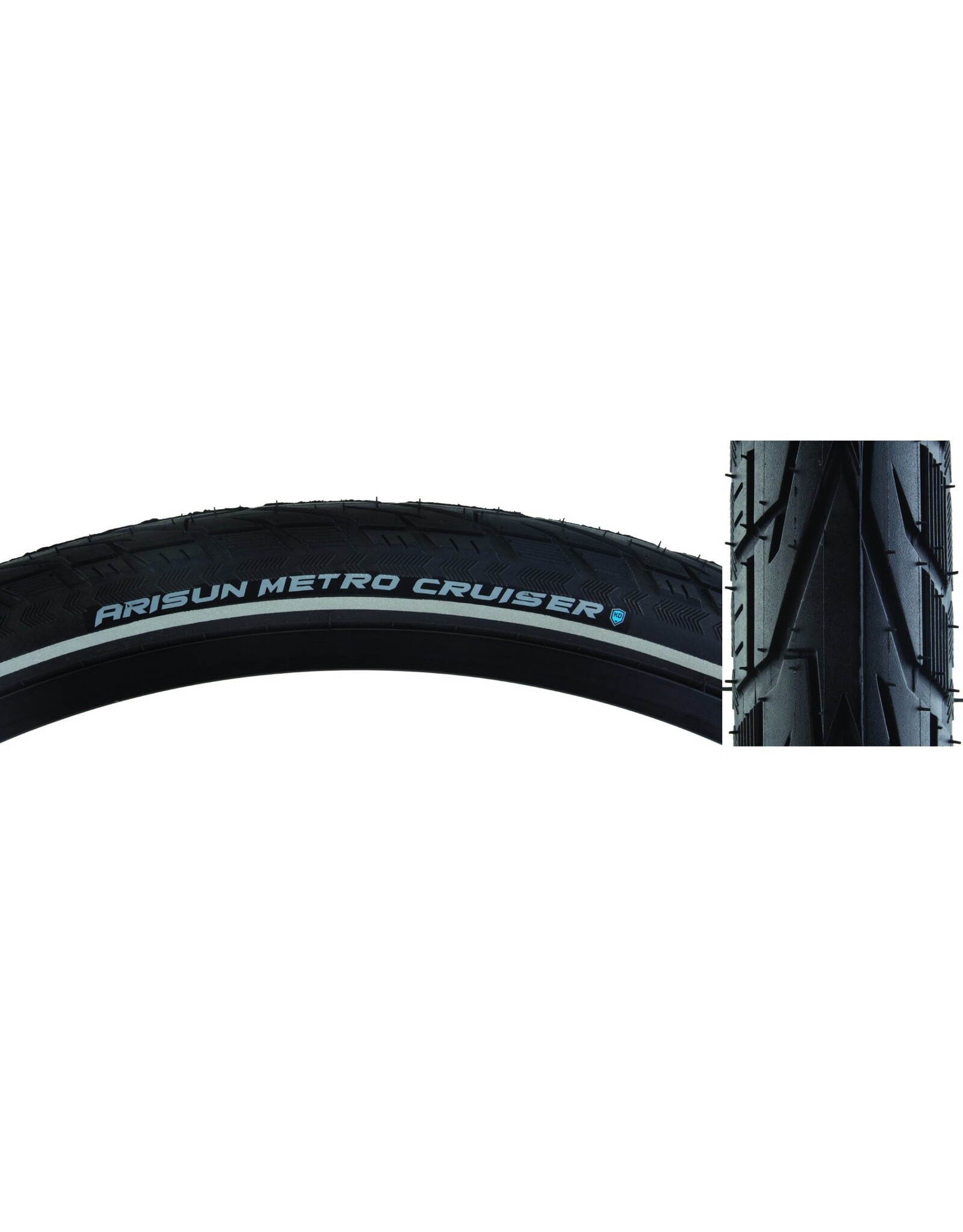 Arisun Tire Arisun Metro Cruiser 700x32c Kevlar Belted Reflective Black