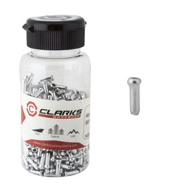 Cable End Tips Clarks Alloy Silver Bottle of 500