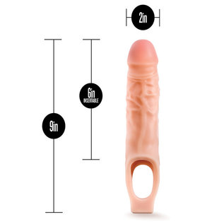 BLUSH PERFORMANCE PLUS SILICONE COCK SHEATH PENIS EXTENDER FLESH