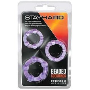 BLUSH BLUSH STAY HARD BEADED COCK RING SET OF 3