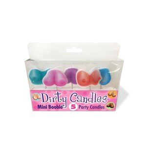 LITTLE GENIE CANDLES DIRTY MINI PARTY PACK OF 5