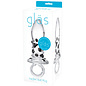 GLAS -ELECTRIC NOVELTIES GLAS  PACIFIER BUTT PLUG CLEAR/BLACK