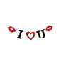 FORUM NOVETIES INC. BANNER I HEART YOU WITH LIPS