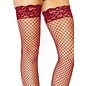 LEG AVENUE THIGH HIGH STAY UP FISHNET LACE TOP ONE SIZE