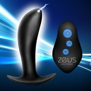 XR BRAND ZEUS PRO SHOCKER ESTIM PROSTATE PLUG VIBRATING WITH REMOTE BLACK