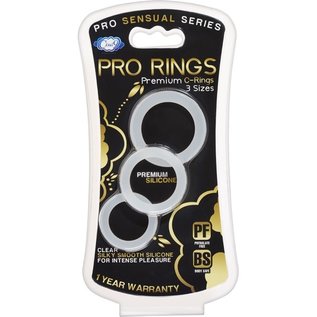 CLOUD 9 NOVELTIES CLOUD 9 PRO RINGS SILICONE 3 PACK CLEAR