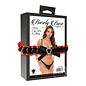 BARELY BARE BARELY BARE BRA & PANTY SET DEMI CUP AND CHEEKLESS PANTY BLACK QUEEN