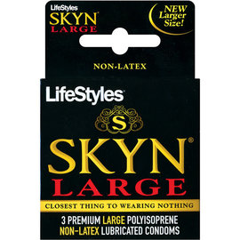 LIFESTYLE CONDOM LIFESTYLES SKYN LARGE LATEX FREE 3 PACK