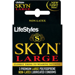 LIFESTYLE CONDOM SKYN LATEX FREE ELITE LARGE LONGER AND WIDER 3 PK