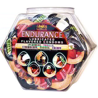 HOTT PRODUCTS CONDOM ENDURANCE FLAVORED VARIETY SINGLE
