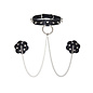 NEVA NUDE NEVA CHAIN, CHOKER & NIPPLE SLAVE SET BLACK