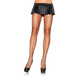 LEG AVENUE LA SPANDEX DIAMOND NET PANTYHOSE BLACK O/S