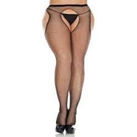MUSIC LEGS ML PANTYHOSE FISHNET CROTCHLESS SUSPENDER 903