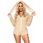 LEG AVENUE TEDDY CUDDLE BUNNY SOFT ZIP UP WITH HOOD