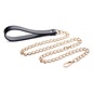 MASTER SERIES LEASHED LOVER BLACK AND GOLD CHAIN LEASH