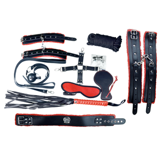 S & G PLEASURE DELUXE EVERYTHING BONDAGE KIT-RED