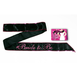 LITTLE GENIE SASH BRIDE TO BE BLACK