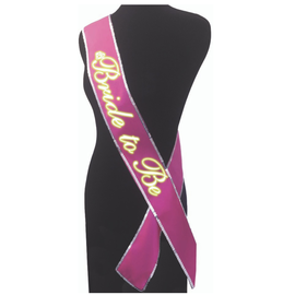 LITTLE GENIE GLOW IN THE DARK BRIDE TO BE SASH PINK