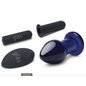 GLAS -ELECTRIC NOVELTIES GLAS RECHARGEABLE PLUG VIBE W/REMOTE BLUE
