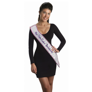 FORUM NOVETIES INC. BACHELORETTE OUTTA CONTROL FLASHING SASH WHITE