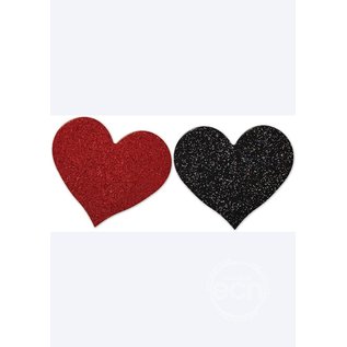 HOTT PRODUCTS NIPPLICIOUS BLACK/RED HEART PASTIES