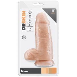 BLUSH DR SKIN CHUBB DILDO 10" VANILLA