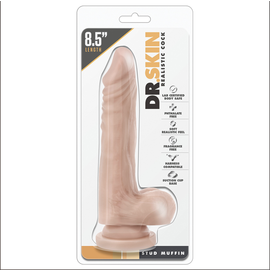 BLUSH DR SKIN STUD MUFFIN DILDO  8.5" VANILLA