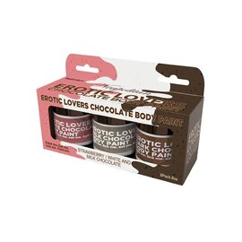 HOT PRODUCTS EROTIC LOVERS CHOCOLATE BODY PAINT NEAPOLITAN 3PK