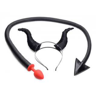 XR BRAND TAILZ DEVIL TAIL ANAL PLUG AND HORNS