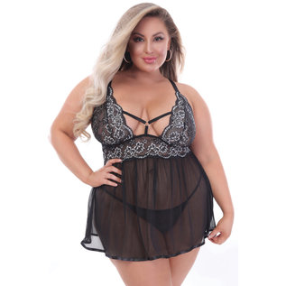 SEVEN TILL MIDNIGHT BABYDOLL & THONG LACE
