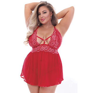 SEVEN TILL MIDNIGHT BABYDOLL & THONG LACE