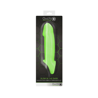 SHOTS TOYS OUCH GLOW SMOOTH STRETCHY PENIS SLEEVE