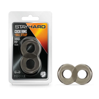 BLUSH COCK RING/BALL STRAP STAY HARD BLACK