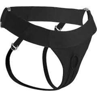 XR BRAND STRAP U AVALON JOCK STYLE STRAP ON HARNESS BLACK