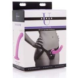 XR BRAND STRAP U NAVIGATOR SILICONE G-SPOT DILDO WITH HARNESS