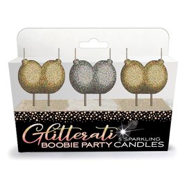 LITTLE GENIE CANDLE GLITTERATI SPARKLING BOOBIES
