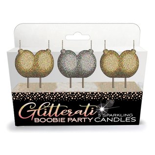 LITTLE GENIE CANDLE GLITTERATI SPARKLING BOOBIES