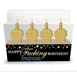 LITTLE GENIE CANDLE MIDDLE FINGER GOLD