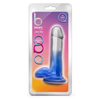 BLUSH DILDO/BALLS B YOURS STELLA 6" BLUE/CLEAR