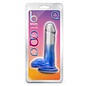 BLUSH DILDO/BALLS B YOURS STELLA 6" BLUE/CLEAR