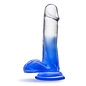 BLUSH DILDO/BALLS B YOURS STELLA 6" BLUE/CLEAR