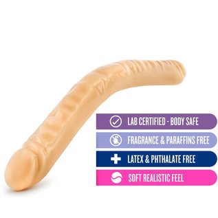 BLUSH BLUSH B YOURS  DOUBLE ENDED DONG 18" VANILLA