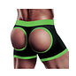 GET LUCKY GET LUCKY STRAP ON BOXER SHORTS BLACK/GREEN TRIM