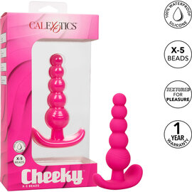 CALIFORNIA EXOTICS CHEEKY X-5 ANAL BEADED PROBE PINK